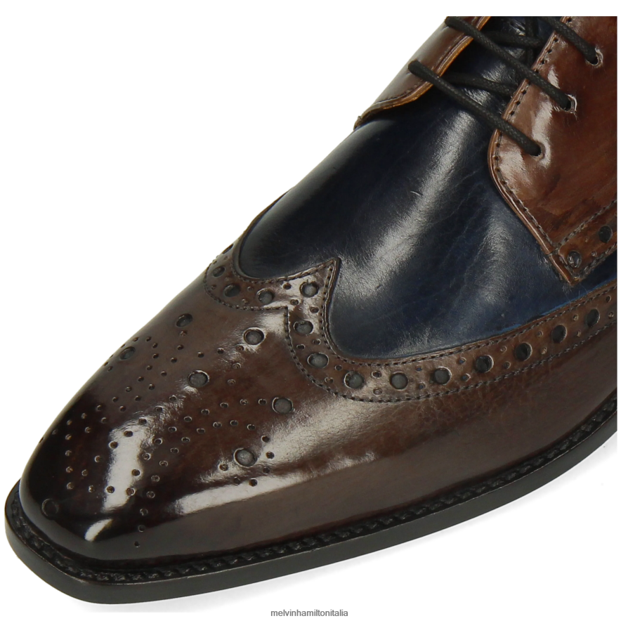 esso Melvin & Hamilton uomini Martino 15 marrone scarpe derby L80P2P487