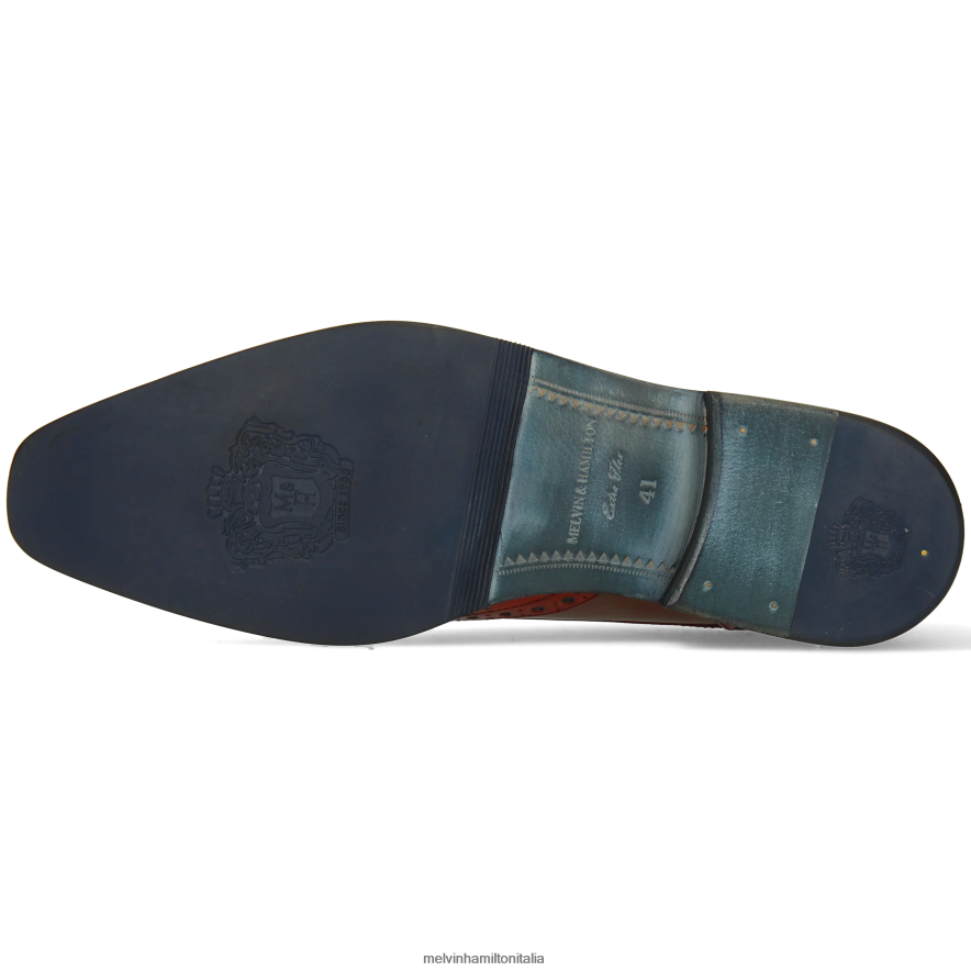 esso Melvin & Hamilton uomini Martino 15 rosso scarpe derby L80P2P442