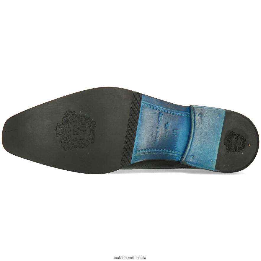 esso Melvin & Hamilton uomini Martino 1 nero scarpe derby L80P2P465