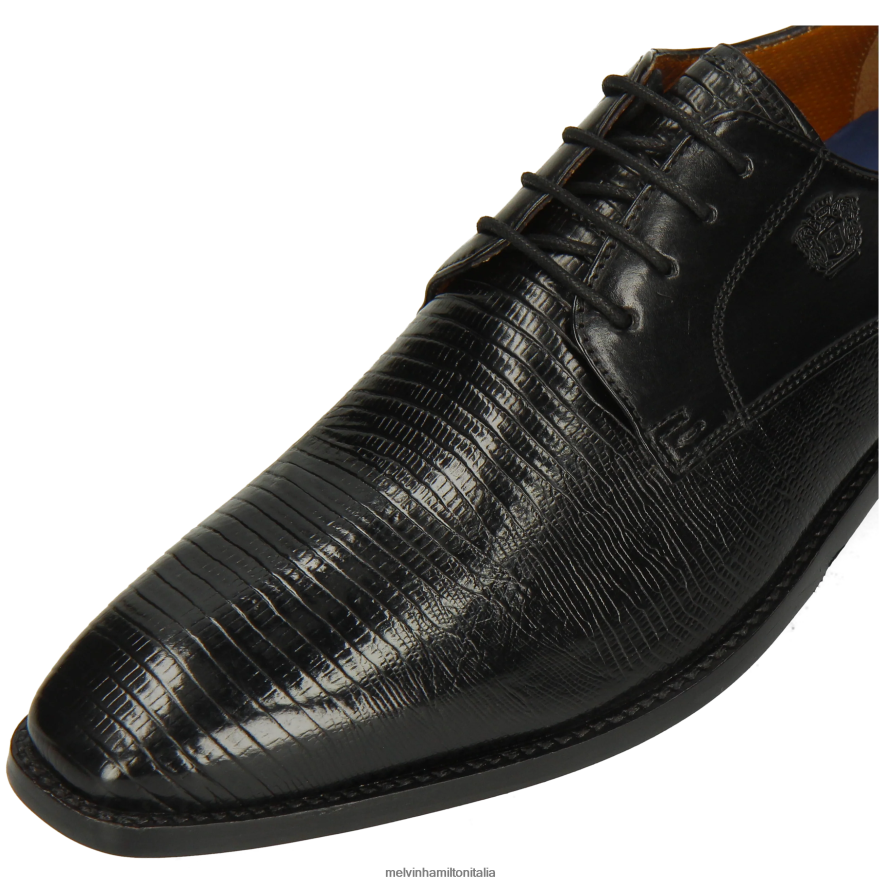 esso Melvin & Hamilton uomini Martino 1 nero scarpe derby L80P2P465