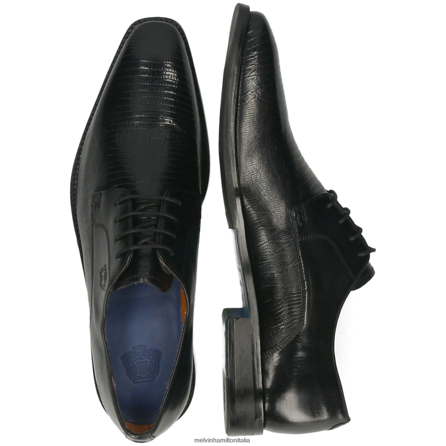 esso Melvin & Hamilton uomini Martino 1 nero scarpe derby L80P2P465