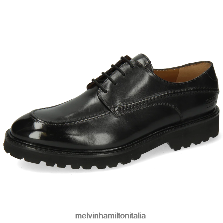 esso Melvin & Hamilton uomini Matteo 36 nero scarpe derby L80P2P544