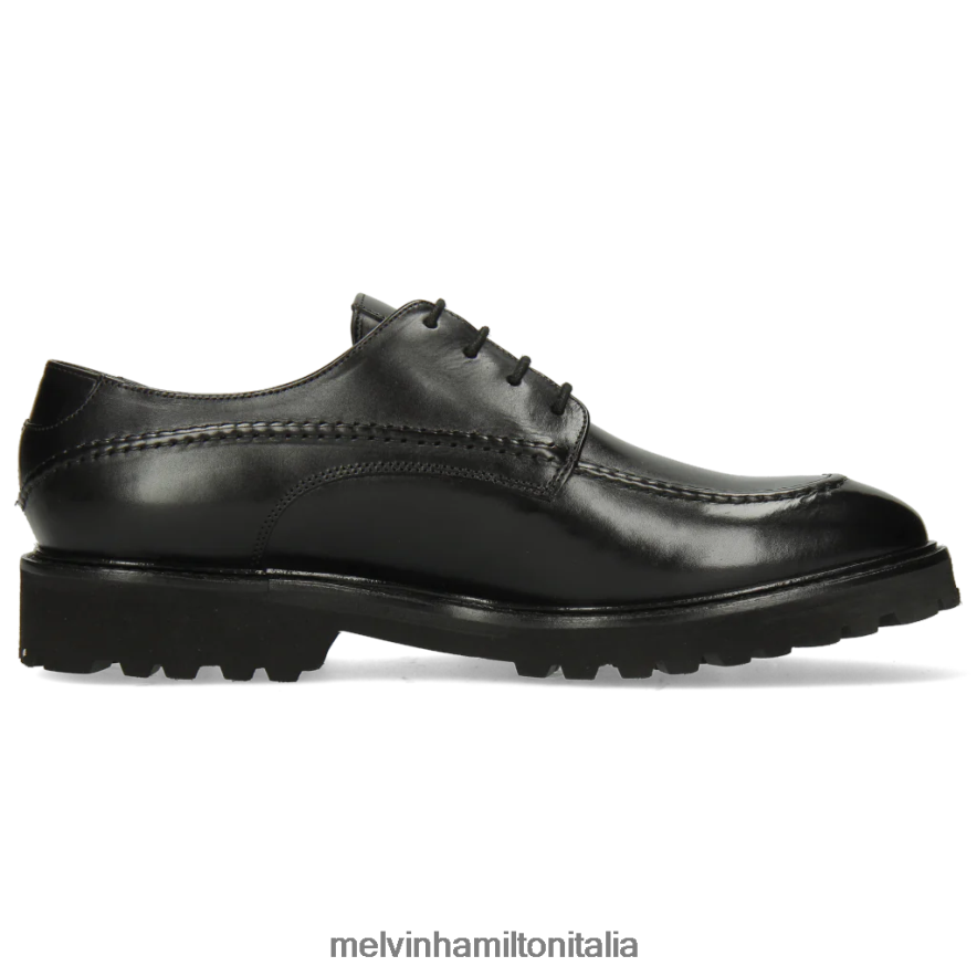 esso Melvin & Hamilton uomini Matteo 36 nero scarpe derby L80P2P544
