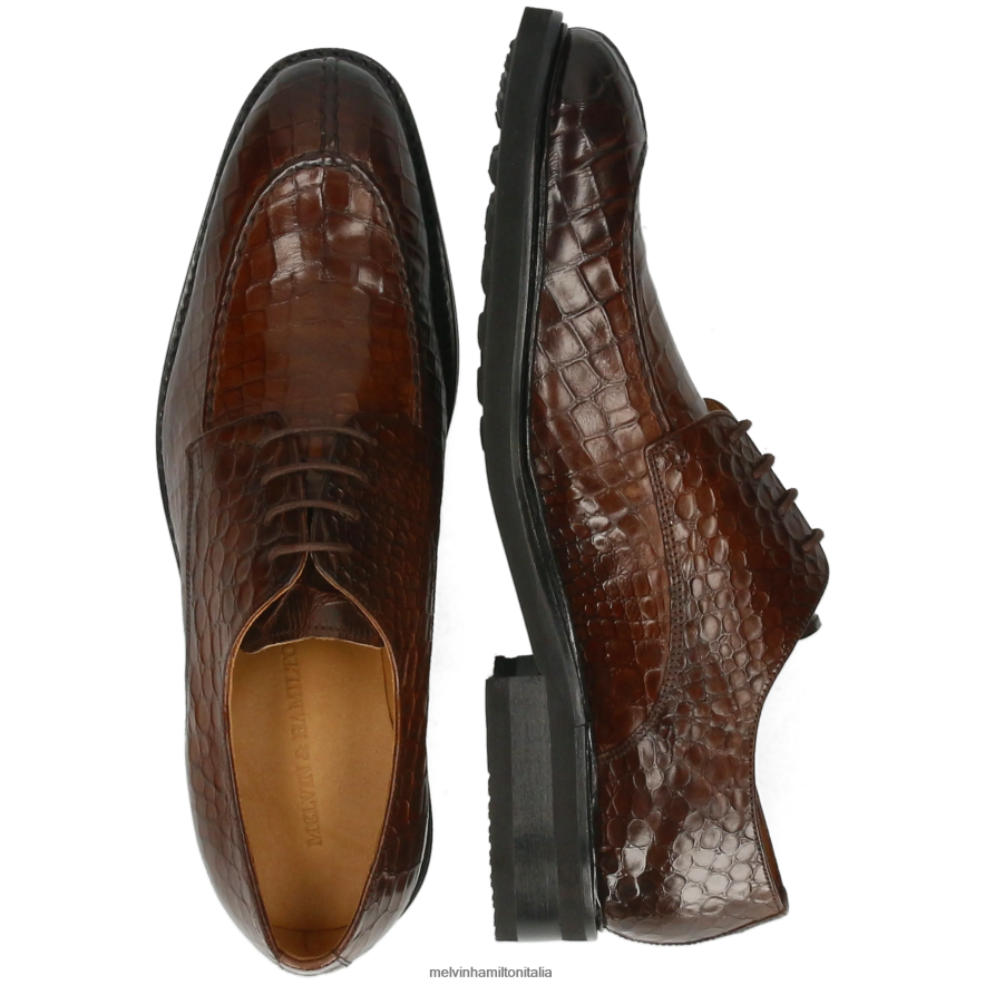 esso Melvin & Hamilton uomini Parker 1 marrone scarpe derby L80P2P413