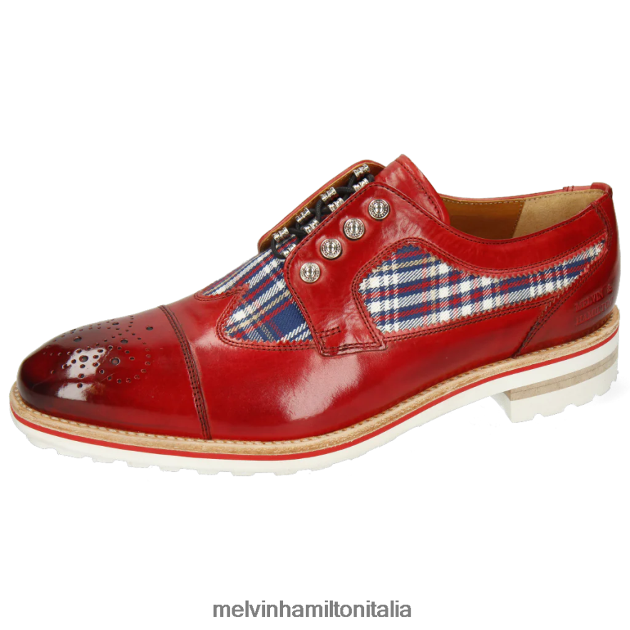 esso Melvin & Hamilton uomini Tom 22 rosso scarpe derby L80P2P515