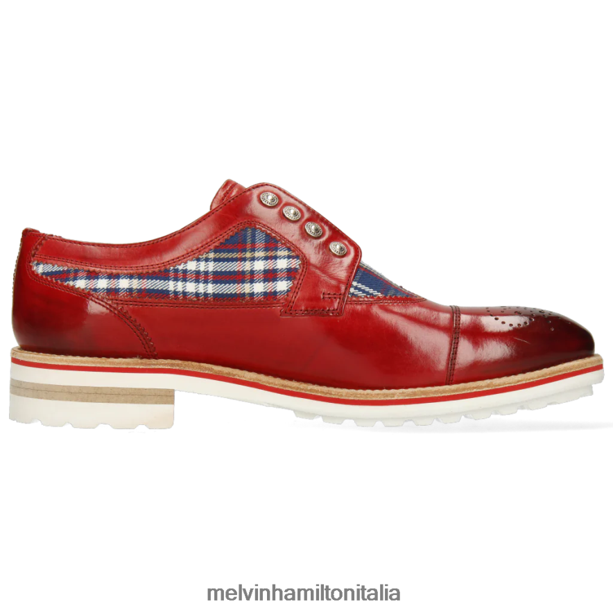 esso Melvin & Hamilton uomini Tom 22 rosso scarpe derby L80P2P515