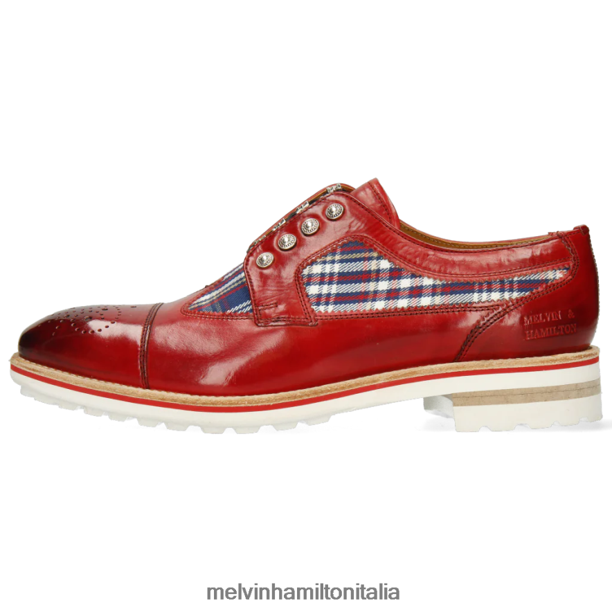 esso Melvin & Hamilton uomini Tom 22 rosso scarpe derby L80P2P515