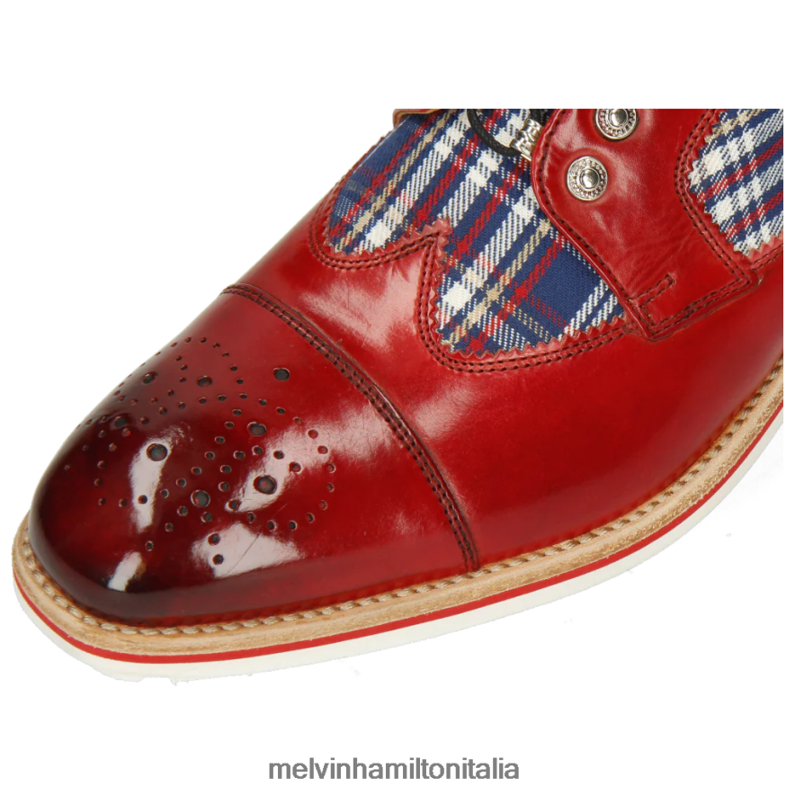 esso Melvin & Hamilton uomini Tom 22 rosso scarpe derby L80P2P515