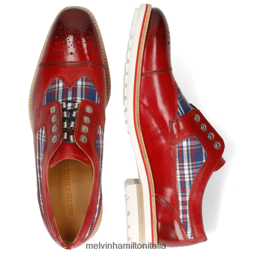 esso Melvin & Hamilton uomini Tom 22 rosso scarpe derby L80P2P515