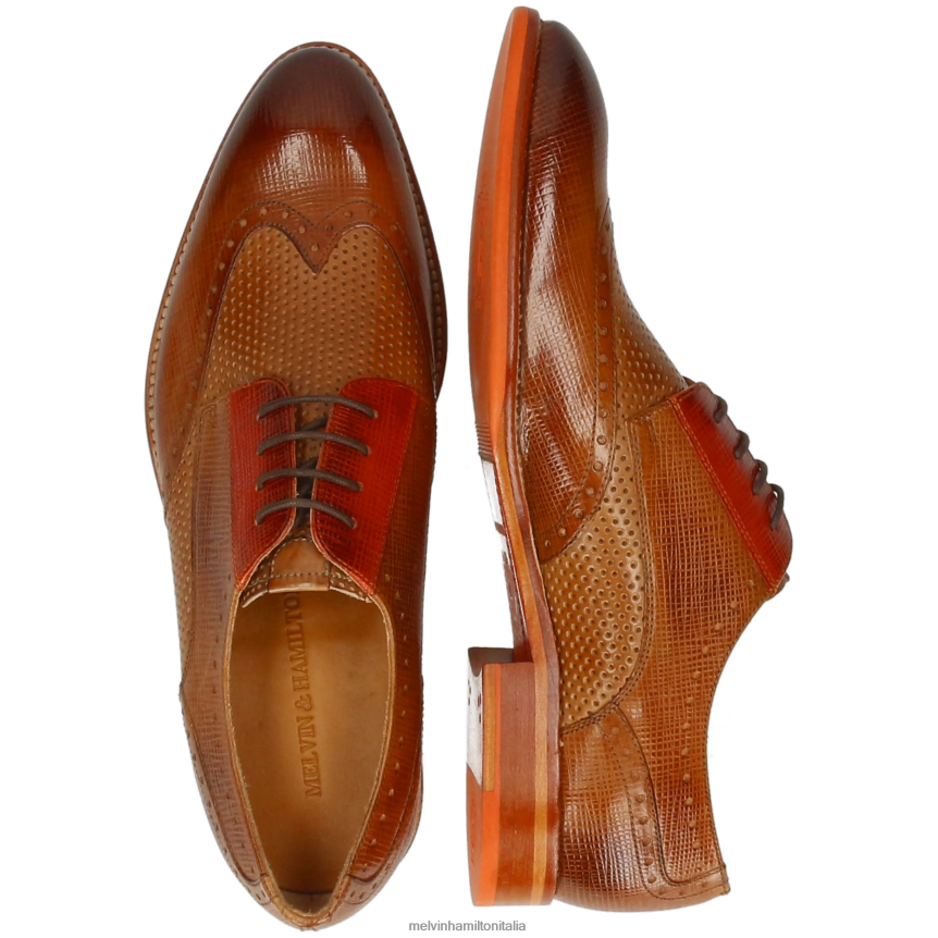 esso Melvin & Hamilton uomini bobbi 1 Marrone chiaro scarpe derby DLT2BB395