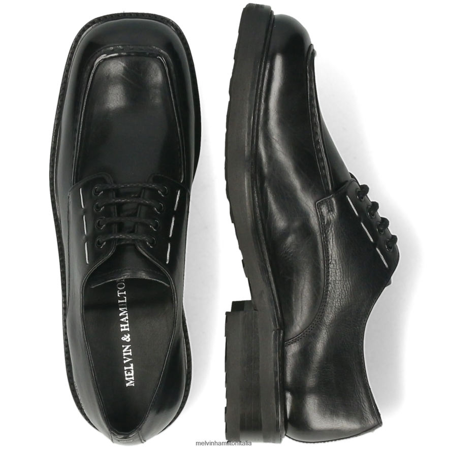 esso Melvin & Hamilton uomini clooney 6 nero scarpe derby L80P2P425