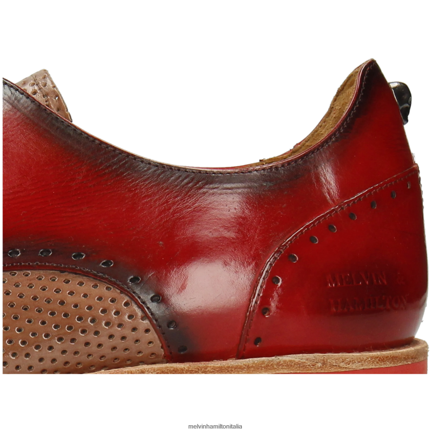 esso Melvin & Hamilton uomini davo 1 rosso scarpe derby L80P2P513