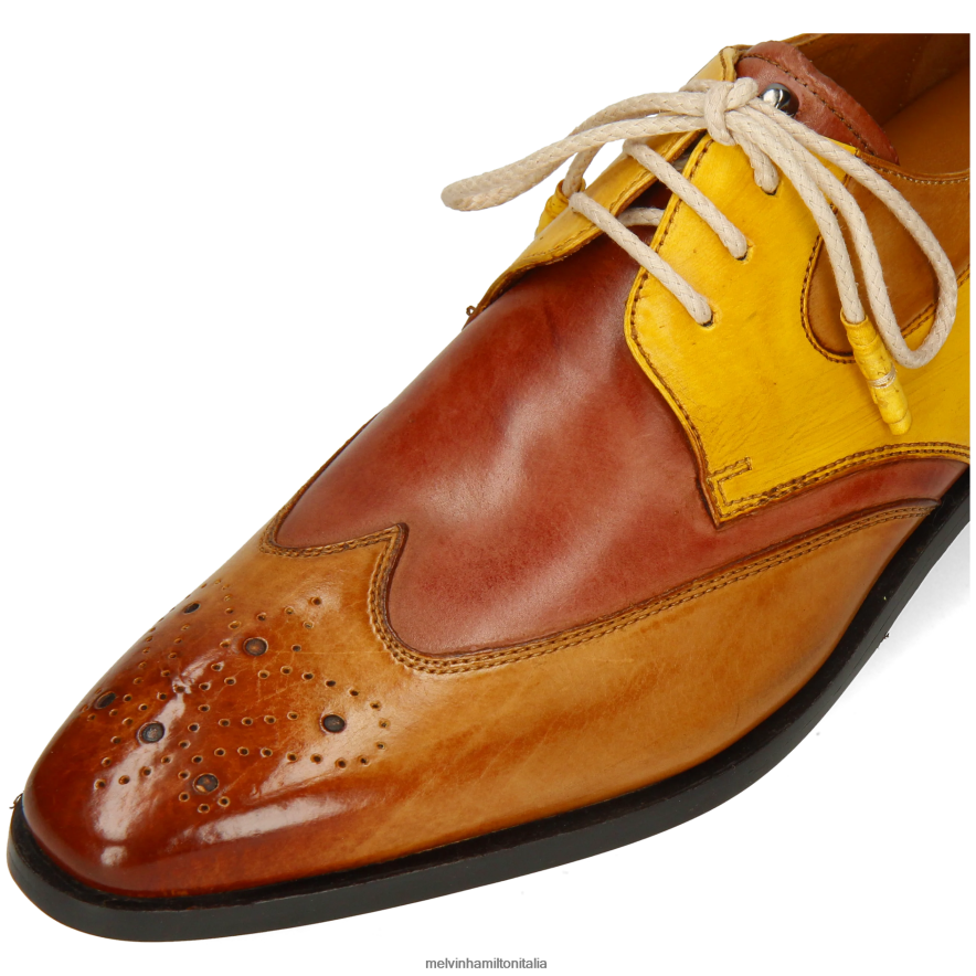 esso Melvin & Hamilton uomini elvis 63 Marrone chiaro scarpe derby L80P2P498