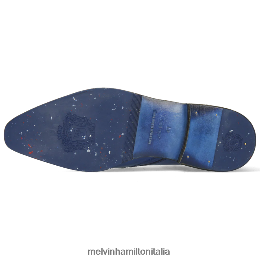 esso Melvin & Hamilton uomini elvis 63 blu scarpe derby L80P2P556