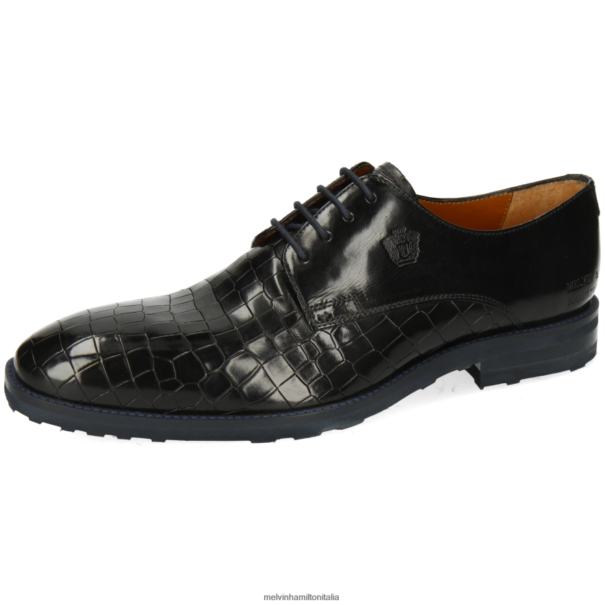 esso Melvin & Hamilton uomini flynn 1 nero scarpe derby L80P2P377