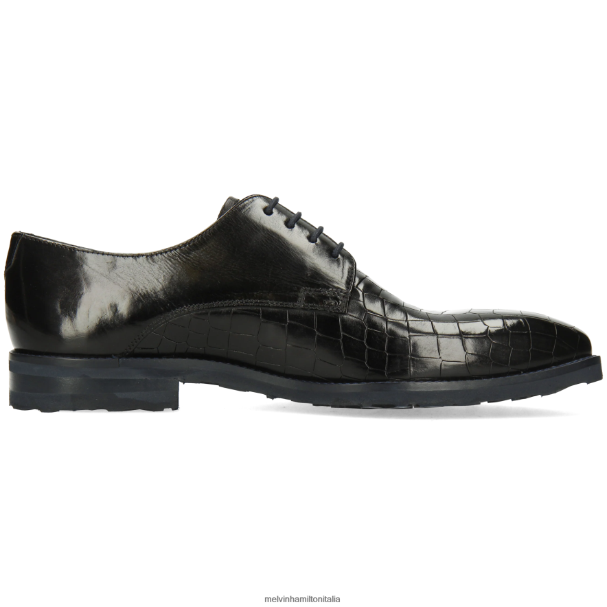 esso Melvin & Hamilton uomini flynn 1 nero scarpe derby L80P2P377