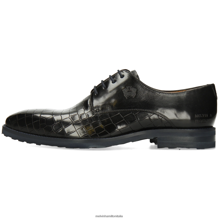 esso Melvin & Hamilton uomini flynn 1 nero scarpe derby L80P2P377