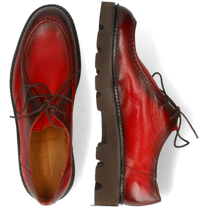 esso Melvin & Hamilton uomini forare 10 arancia scarpe derby L80P2P426
