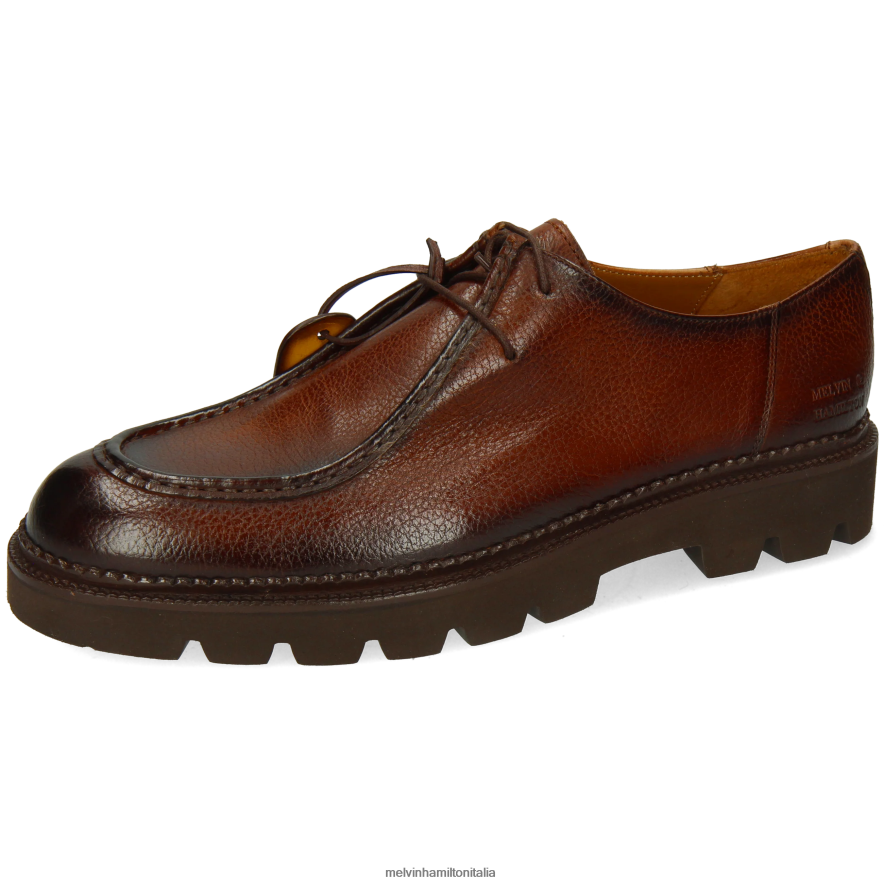 esso Melvin & Hamilton uomini forare 10 marrone scarpe derby L80P2P416