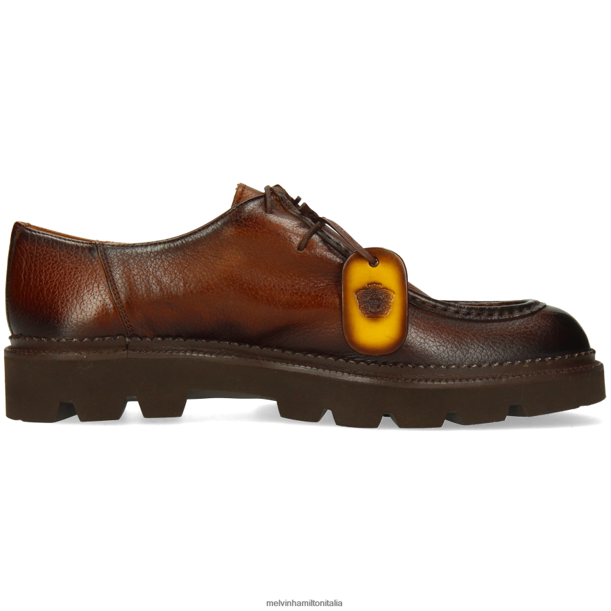 esso Melvin & Hamilton uomini forare 10 marrone scarpe derby L80P2P416