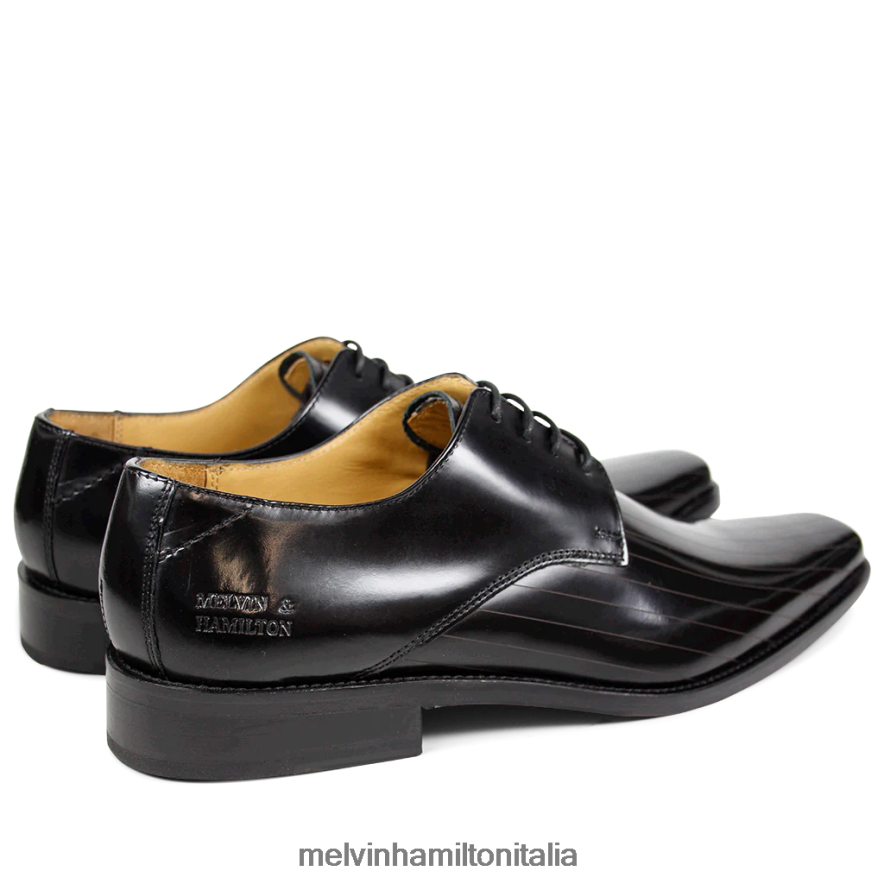 esso Melvin & Hamilton uomini franco 9 nero scarpe derby L80P2P555