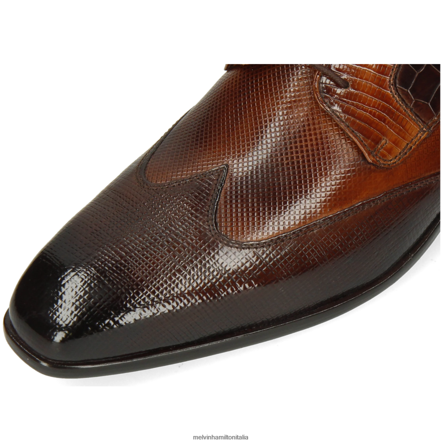 esso Melvin & Hamilton uomini lancia 9 marrone scarpe derby L80P2P433
