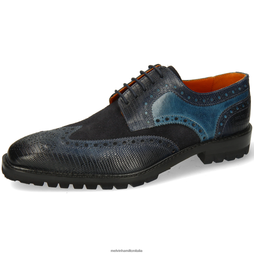 esso Melvin & Hamilton uomini marvino 1 blu scarpe derby L80P2P379
