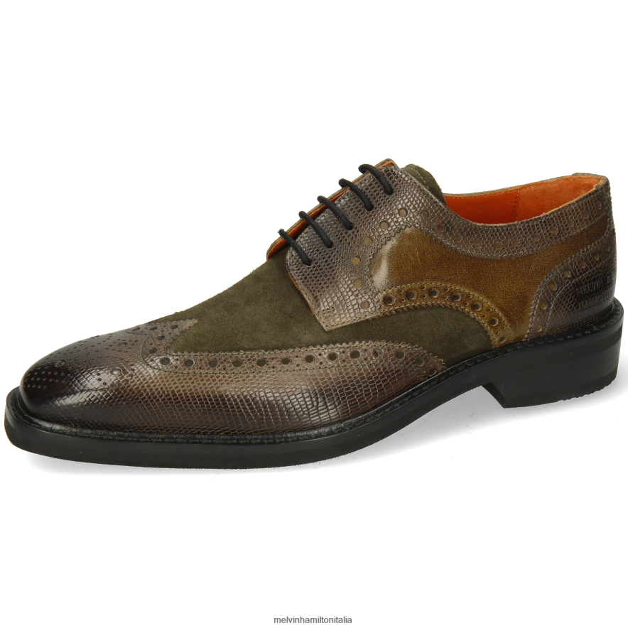 esso Melvin & Hamilton uomini marvino 1 verde scarpe derby L80P2P388