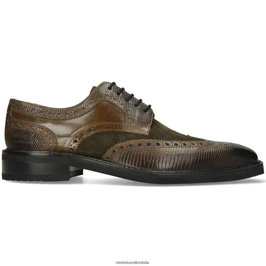 esso Melvin & Hamilton uomini marvino 1 verde scarpe derby L80P2P388