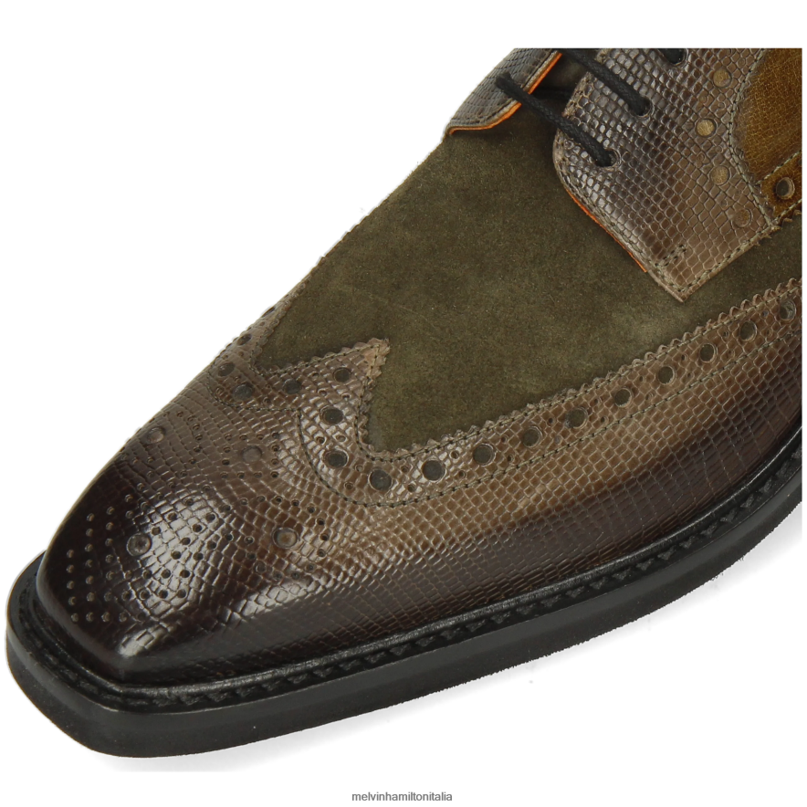 esso Melvin & Hamilton uomini marvino 1 verde scarpe derby L80P2P388