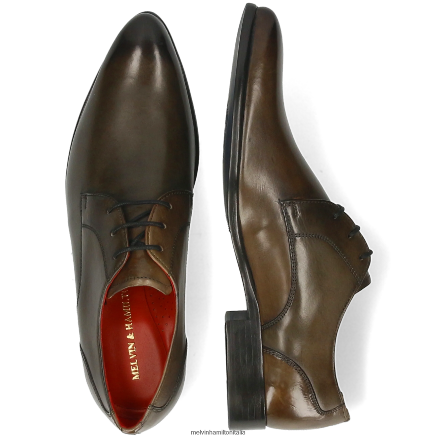 esso Melvin & Hamilton uomini toni1 cachi scarpe derby L80P2P480