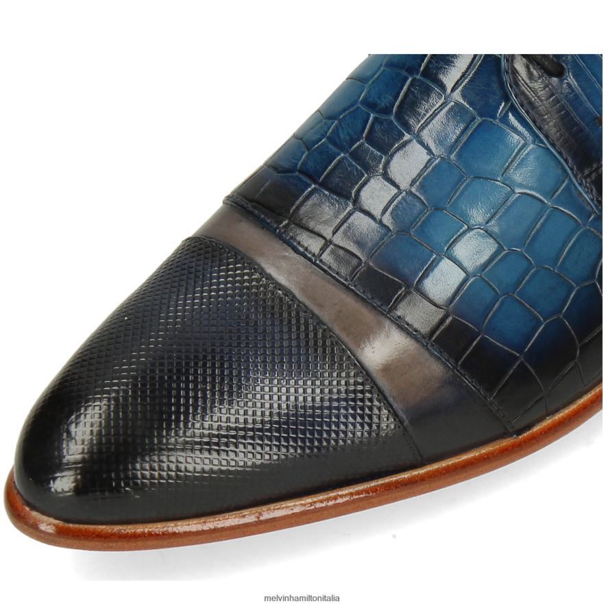 esso Melvin & Hamilton uomini toni 39 blu scarpe derby L80P2P543