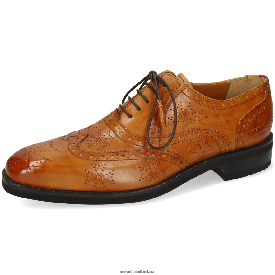esso Melvin & Hamilton uomini Jeff 28 Marrone chiaro scarpe oxford L80P2P196