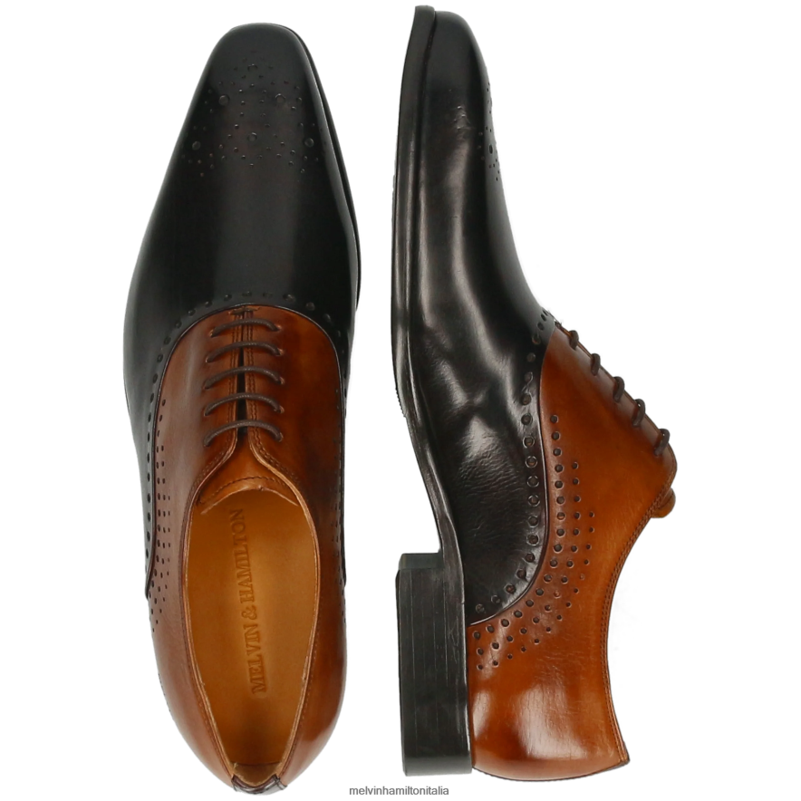 esso Melvin & Hamilton uomini Lewis41 marrone scarpe oxford L80P2P188
