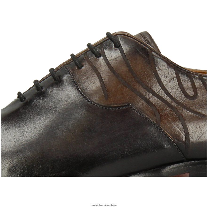 esso Melvin & Hamilton uomini Lewis 53 nero scarpe oxford L80P2P182