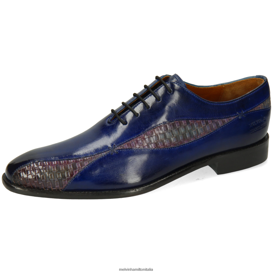 esso Melvin & Hamilton uomini Martino 26 blu scarpe oxford L80P2P201