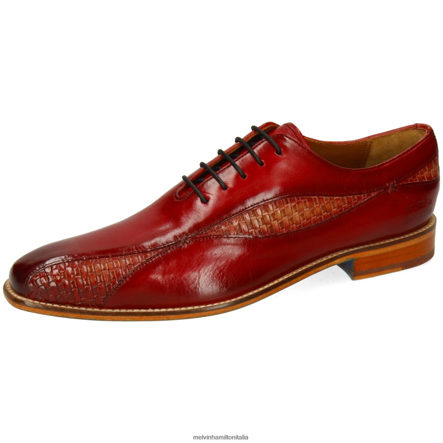 esso Melvin & Hamilton uomini Martino 26 rosso scarpe oxford L80P2P204