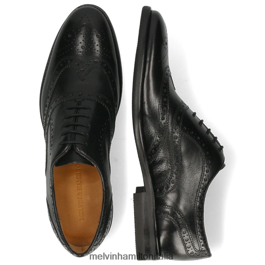 esso Melvin & Hamilton uomini clint 23 nero scarpe oxford L80P2P206