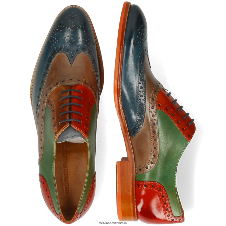 esso Melvin & Hamilton uomini kane 38 multi scarpe oxford L80P2P178
