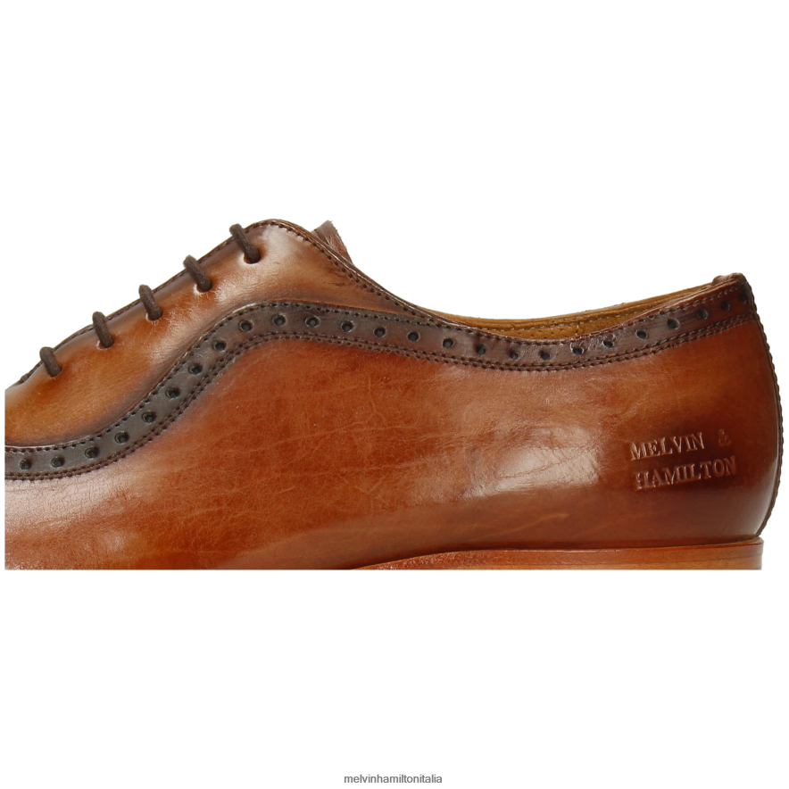 esso Melvin & Hamilton uomini lancia 16 marrone scarpe oxford L80P2P212