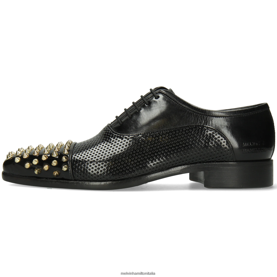 esso Melvin & Hamilton uomini lancia 23 nero scarpe oxford L80P2P151