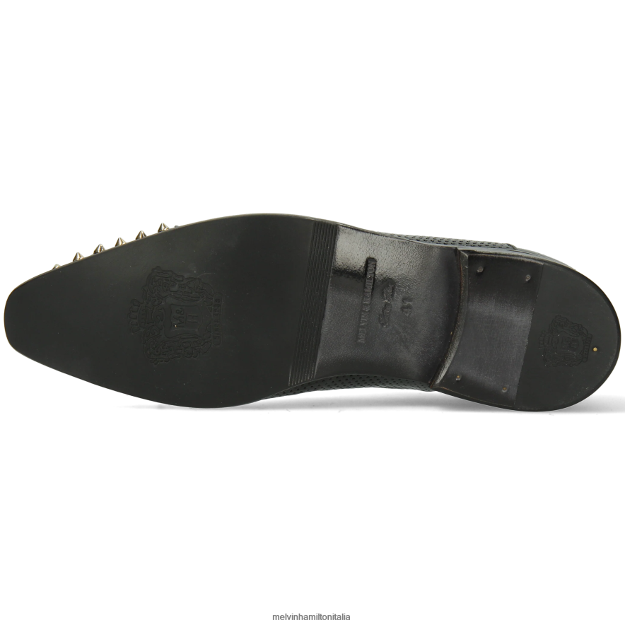 esso Melvin & Hamilton uomini lancia 23 nero scarpe oxford L80P2P151