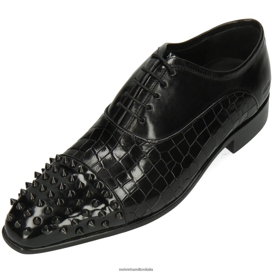 esso Melvin & Hamilton uomini lancia 23 nero scarpe oxford L80P2P158