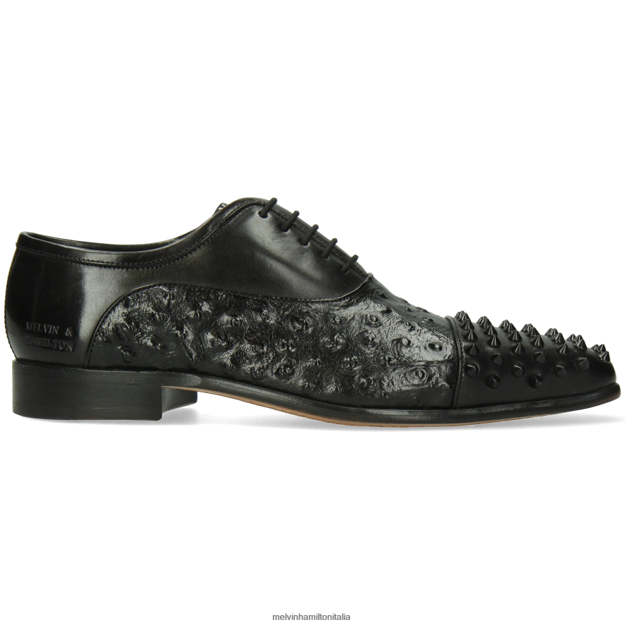 esso Melvin & Hamilton uomini lancia 23 nero scarpe oxford L80P2P165