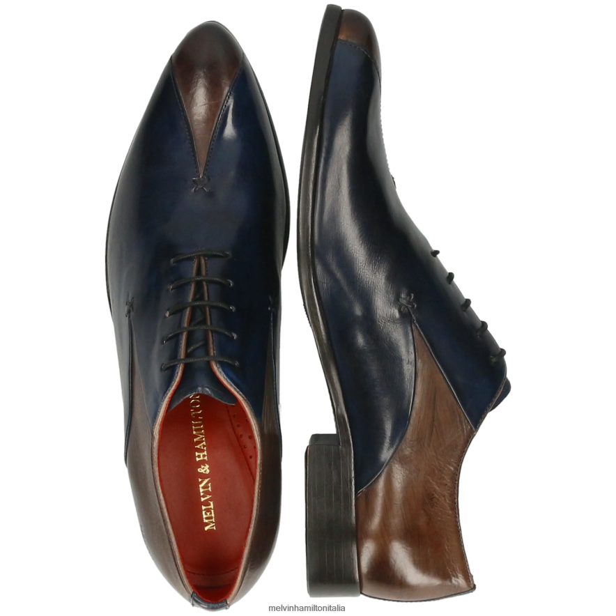 esso Melvin & Hamilton uomini toni 31 blu scarpe oxford L80P2P166