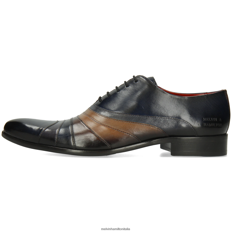 esso Melvin & Hamilton uomini toni 43 blu scarpe oxford L80P2P187