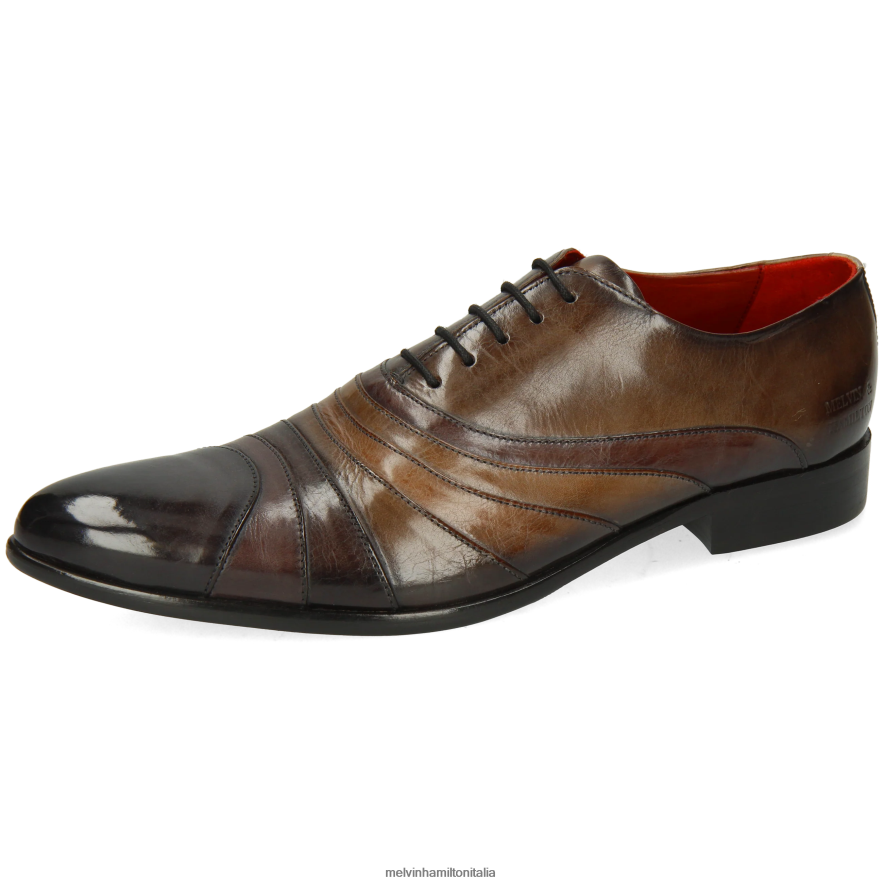esso Melvin & Hamilton uomini toni 43 grigio scarpe oxford L80P2P190
