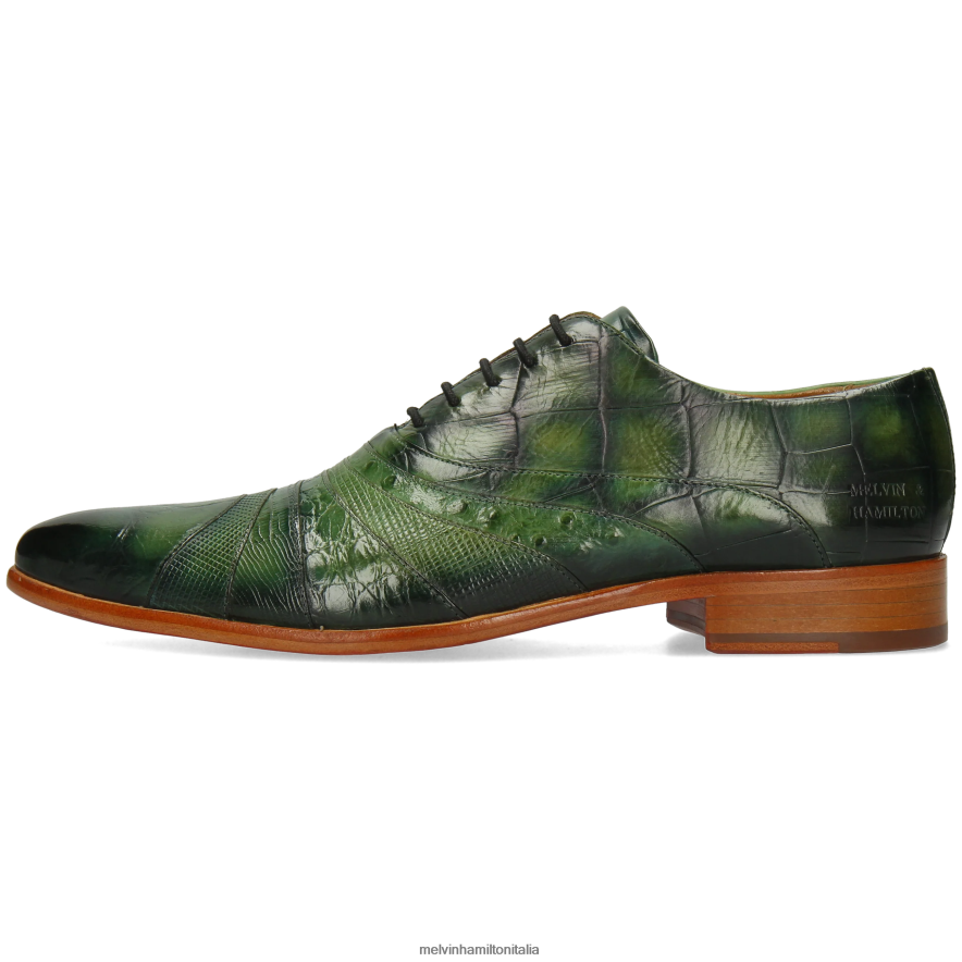 esso Melvin & Hamilton uomini toni 43 verde scarpe oxford L80P2P156