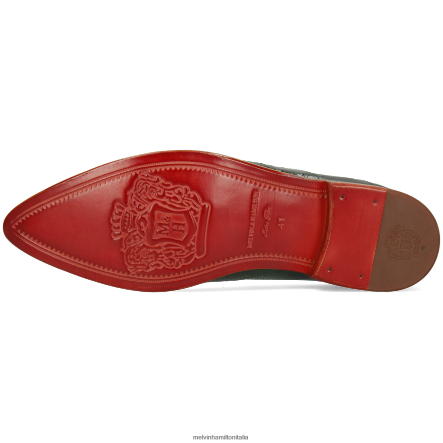 esso Melvin & Hamilton uomini toni 43 verde scarpe oxford L80P2P156