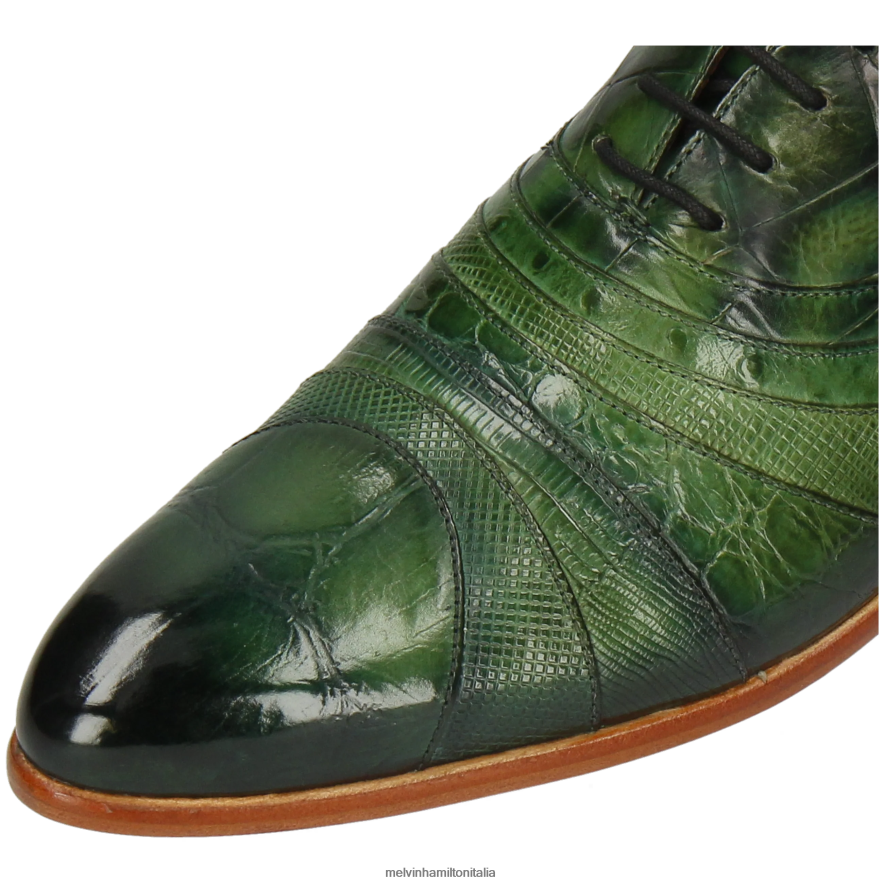 esso Melvin & Hamilton uomini toni 43 verde scarpe oxford L80P2P156